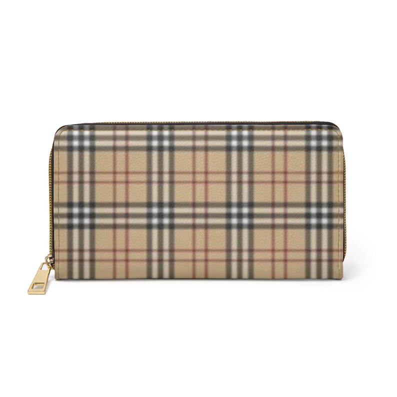 Plaid Classic PU Leather Zip Wallet: Bohemian Coin Purse for Women image 5