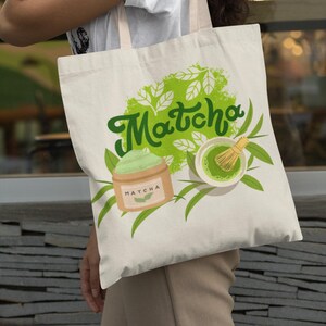 Matcha Lovers Tote Bag, Summer Vibe Gift, Gift for Health Enthusiast, Healthy Living - Tote Bag, Canvas Bag, Eco-Friendly Grocery Bag