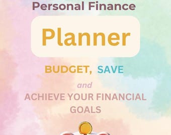 Planificador de finanzas personales imprimible / Seguimiento de presupuestos, ahorros y deudas / Descarga instantánea