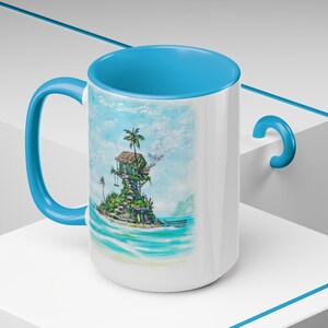 Coffee Mug 15oz, Surfers Beachcomber, beach house, SWEET HOME SWEET, Hawaiian style image 5