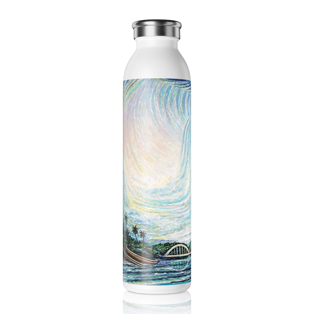 SONG OF HALEIWA Water Bottle 20oz. Outrigger Canoes Ananhulu Etsy