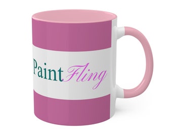 PAINTFLING 11oz Coffee Mug Paint Fling Artist Beverage Holder