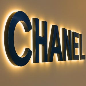 Custom 3D Metal Backlit Sign, Modern LED Business Logo, Outdoor Office Signage, Illuminated Company Logo Sign, 3D Business Sign
