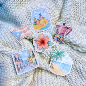 Puerto Rico Sticker Pack: Waterproof Boricua Culture Decals