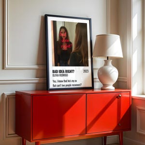 Guts Album Poster, Bad Idea Right Lyrics Print, Olivia Rodrigo Wall Art, Music Decor, Song Lyrics Gift