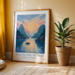 Ha Long Bay Wall Art Print | Vietnam Travel Poster | Scenic Decor | Landscape Print | Gift for Wanderlust