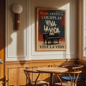 Viva La Vida Poster by Coldplay | Chris Martin Art Print | Music Wall Décor | Band Poster | Gift for Music Lovers