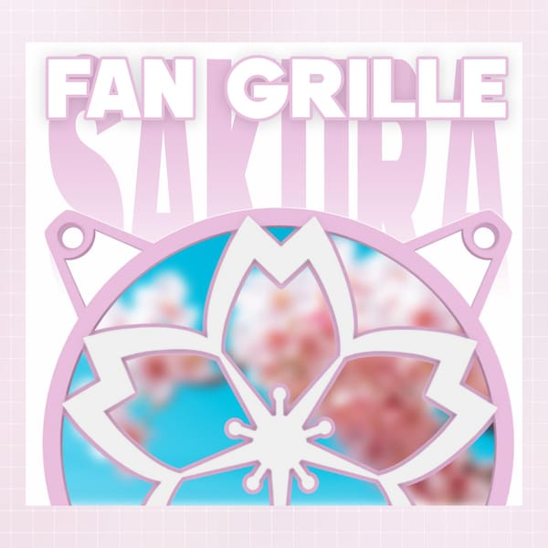 Sakura Fan Grille / Fan Cover | 120, 140, 360 mm | Pink, White, Black