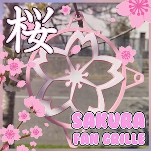 Sakura Fan Grille / Fan Cover 120 mm 140 mm - Pink, White, Made to order