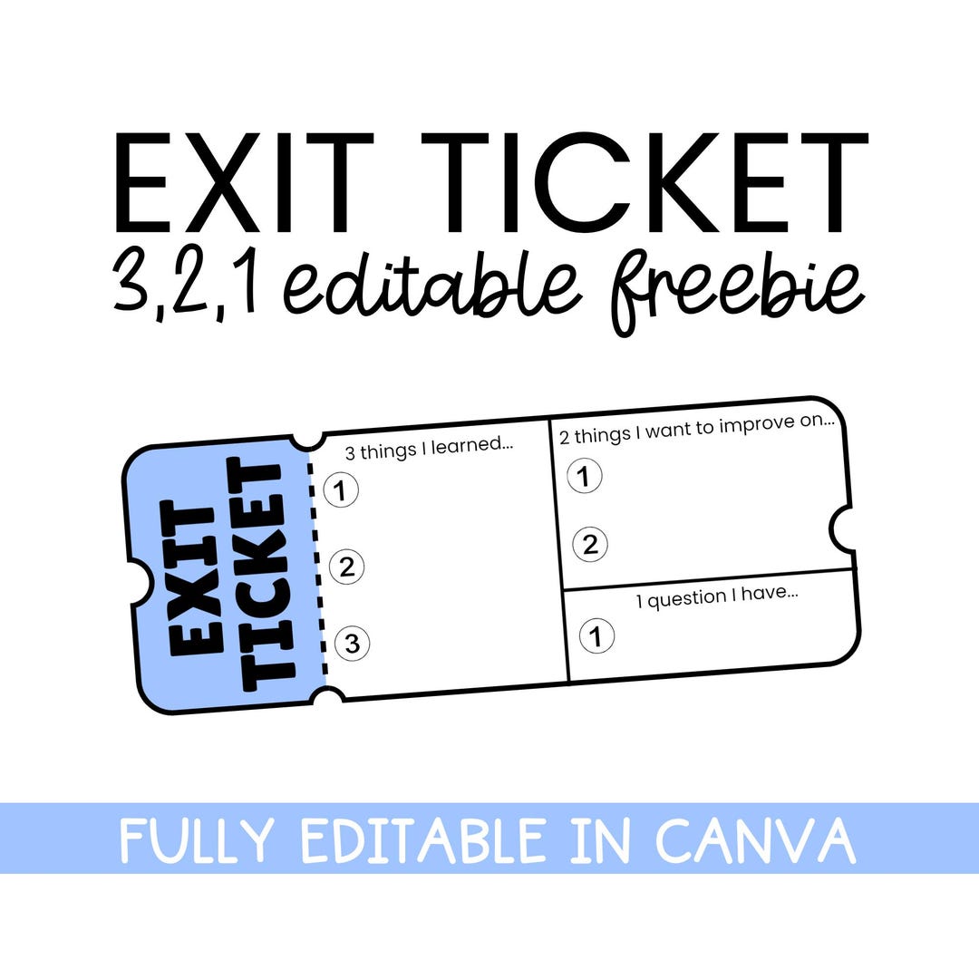 Editable Exit Ticket Template PDF & Canva Link | AVID WICOR Student ...