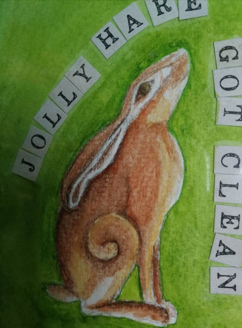 Charles Causley Original Artwork from the Peculiarity Oracle Cards Hare