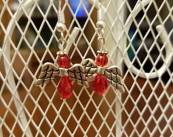 Red Angel Earrings