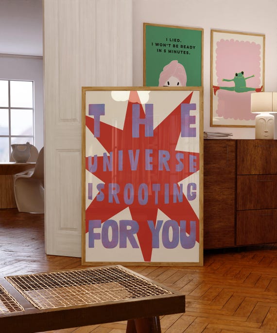 Retro Typography Print: The Universe Is Rooting For You