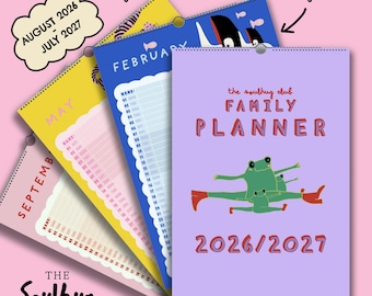 The Soulhug Club Family Planner 2026-2027: Animal Illustration Academic Year Wall Calendar (A3)