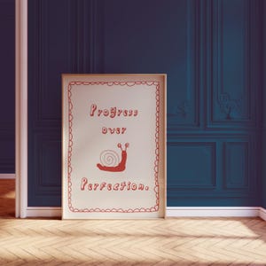 Poster "Progresso sulla perfezione", poster motivazionale da parete per bambini e adulti, poster per la decorazione dell'aula, poster per l'arte affermativa da parete per bambini