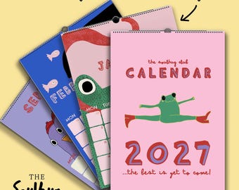 The Soulhug Club 2027 Animal Illustration Wall Calendar: Colourful hand illustrated Kids Family Calendar