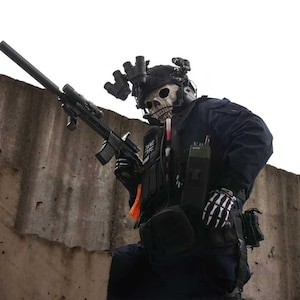 Tactical SAS Ghost Mask Cosplay Costume Set