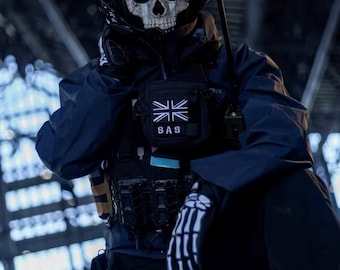 Tactical SAS Ghost Mask Cosplay Costume Set