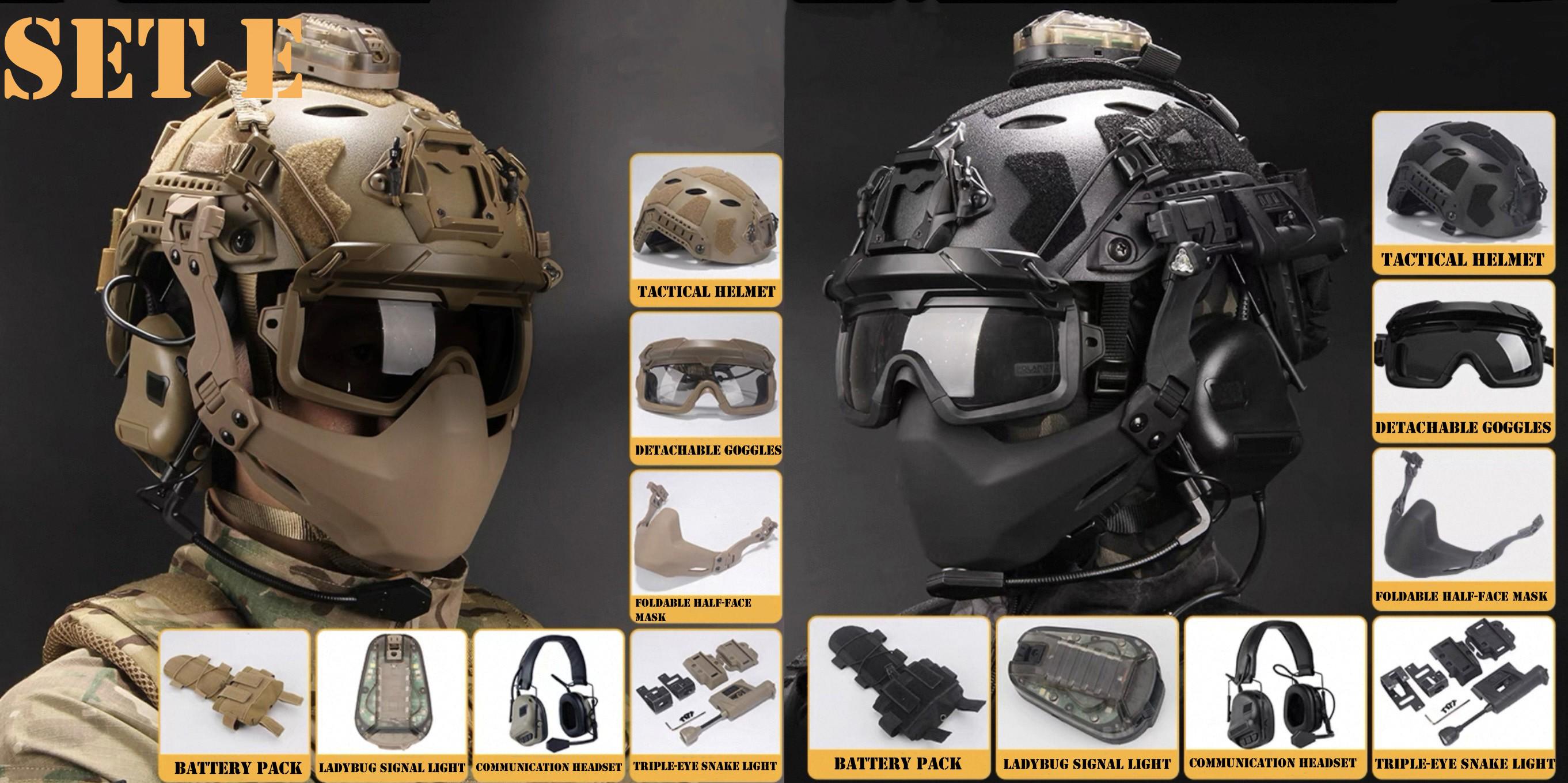 フルタクティカルヘルメットセット、コスプレ用アーマーギア、エア