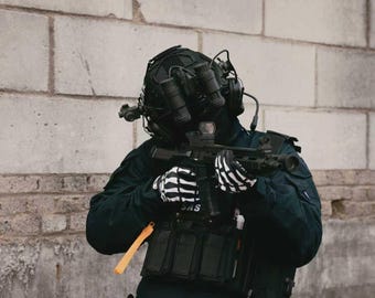 FAST Airsoft Tactical Helmet, With Visor Full Face Protection - View #3