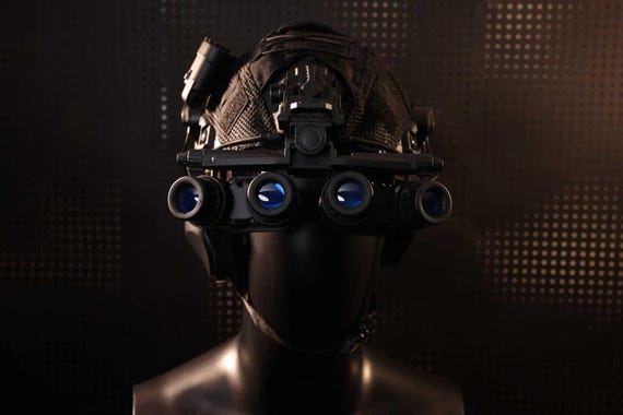 Tactical Night Vision Helmet Mask Set, Wargame Cosplay Gear
