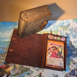Altered Deck box (separate deck and token compartments) - compatible TCG Altered - 3mm wood - laser engraving and cutting - Digital product