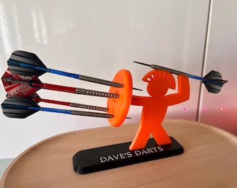 Personalised Gladiator Dart Holder: 6-Dart Stand, Custom Colors