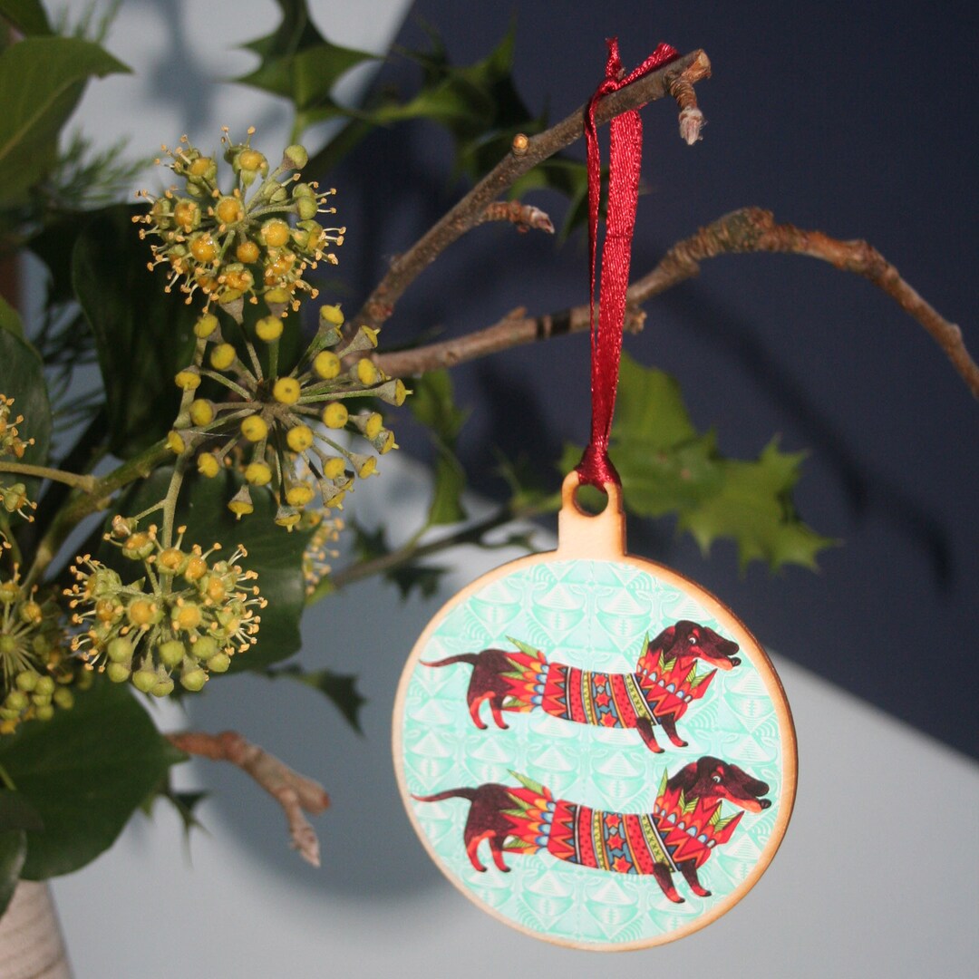 Sausage Dog Christmas Tree Decoration Etsy