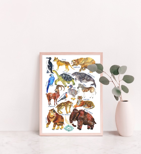 Animal Conservation Enviromental Art Print - Etsy Animal Conservation Enviromental Art Print - Etsy