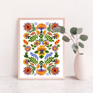 Colourful Spring Flower Art Print