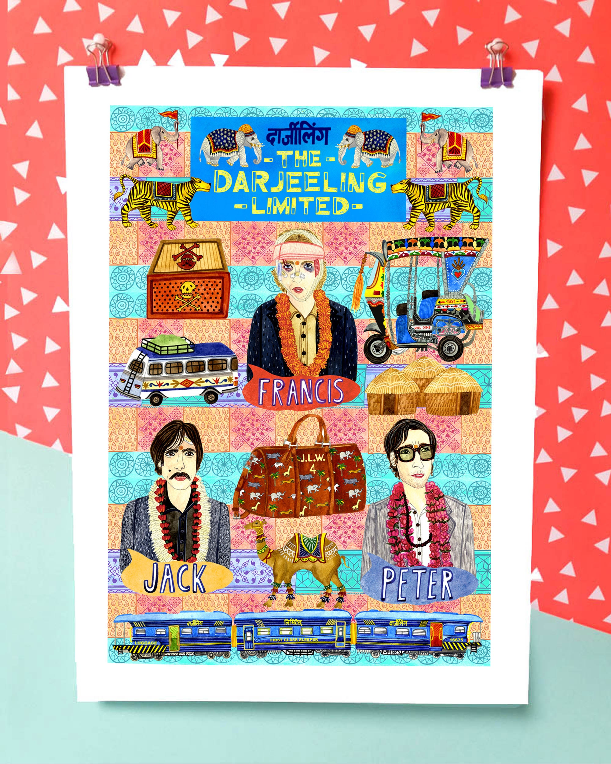 The Darjeeling Limited Wes Anderson Movie Fan Art Print -  Israel