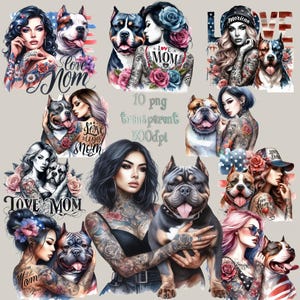 Clipart 10 png dog mom tatouage 300dpi transparent