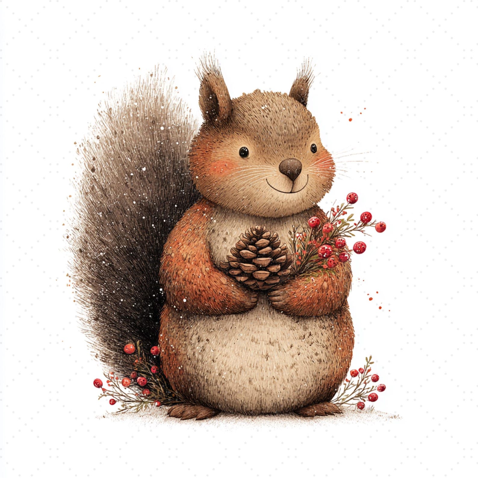 Woodland Christmas Animals Clipart, Winter Forest PNG Set - Etsy