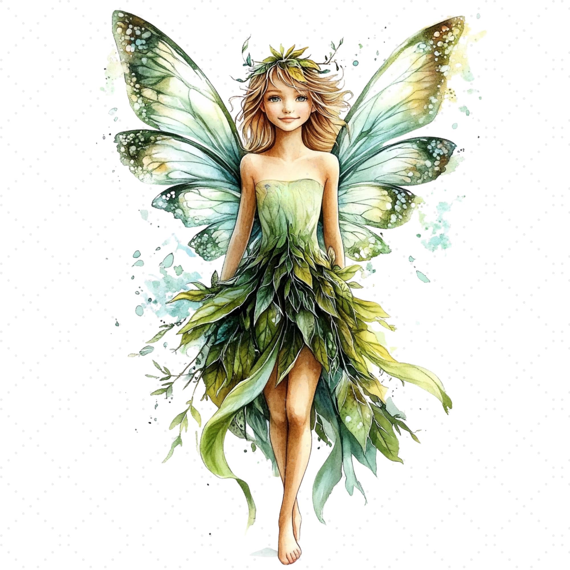 20 Forest Fairy Clipart Bundle, Watercolor Botanical Fairy PNG Set ...