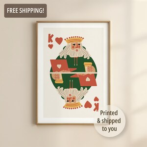 Poster Boss Re di Cuori / Carta da parati moderna / Regalo per freelance, lavoratori da remoto o manager
