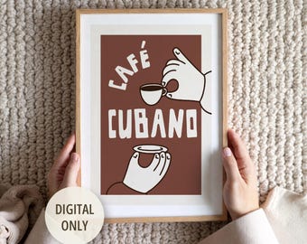 Café Cubano Digital Print, Cafecito Latin Coffee