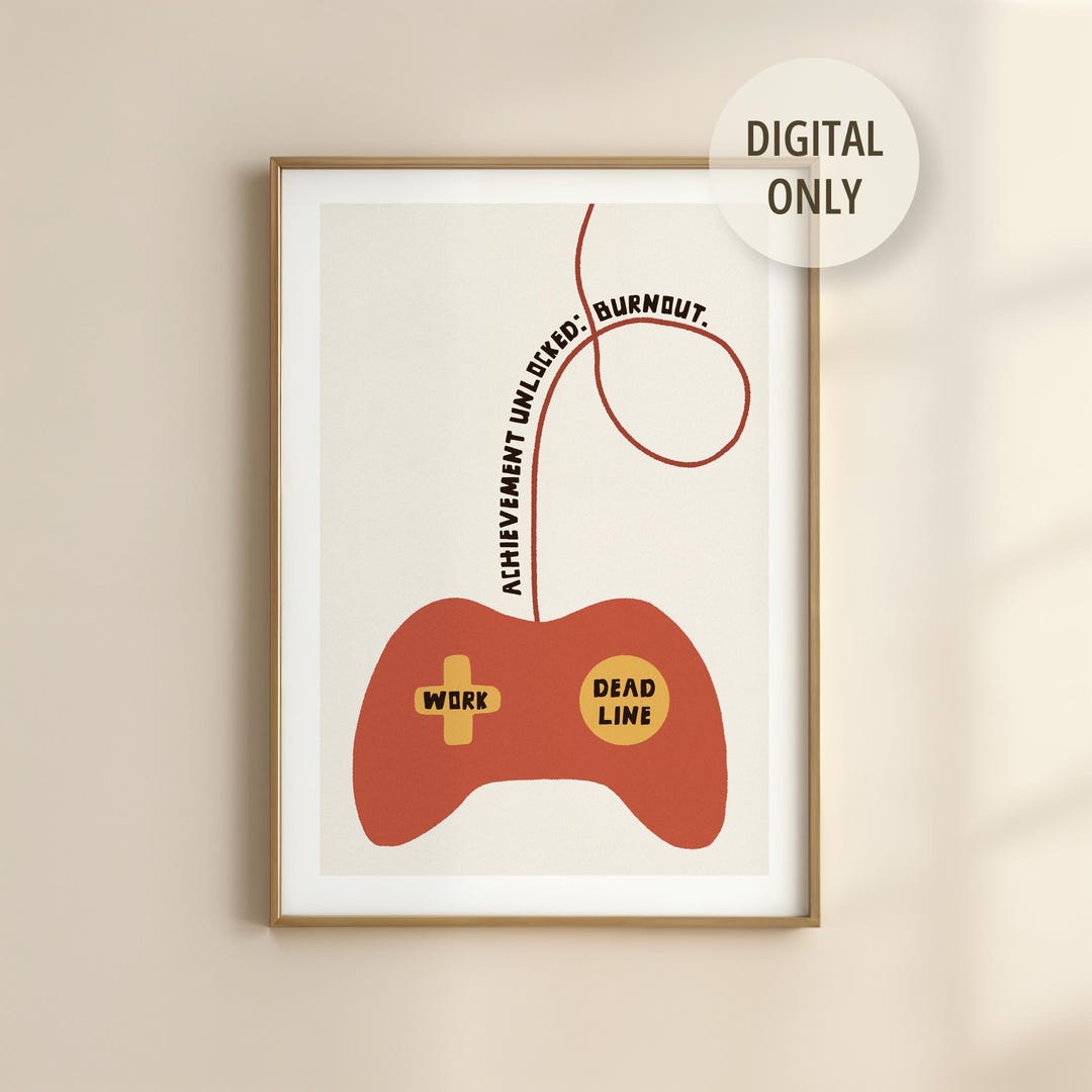 Sarcastic Mental Health Poster for Workaholics| Humorous Office Decor ...