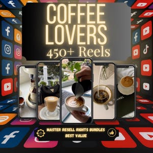 Coffee Reels 450+ Social Media Content Videos