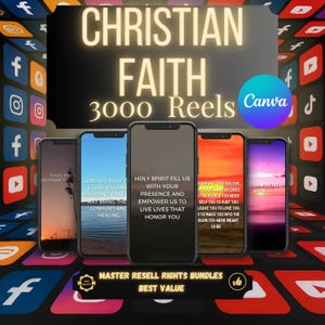 Christian Reels 3000+ Social Media Content Videos Edit In Canva