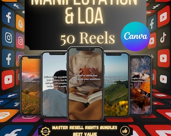 Manifestation Reels 50 Social Media Content Videos Edit In Canva