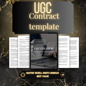 UGC Creator Contract Template | Content Creator Agreement | Digital Entrepreneur Brand Deal Contract | Editable, Professional, Easy-to-Use