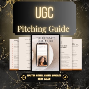 UGC Pitching Guide: Brand Deals, Outreach Templates (MRR) Digital Download