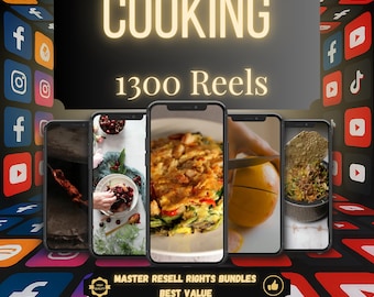 Cooking Reels 1300+ Social Media Content Videos