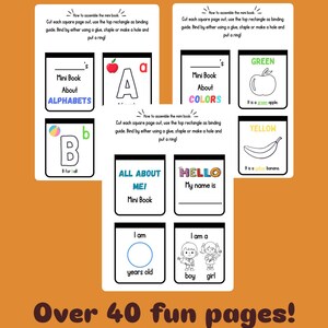 Mijn miniboek | 3-in-1 leerboeken | Meer dan 40 leuke pagina's | Pdf direct downloaden