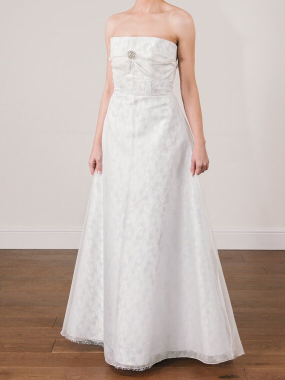Wedding Dress Sample Sale Ivory And Blue Vintage Lace Etsy