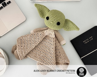 Padrão de crochê para cobertor alienígena