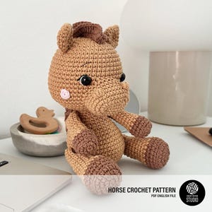 Horse Amigurumi Crochet Pattern PDF – Horse Soft Toy, Stuffed Animal Tutorial
