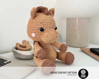 Horse Amigurumi Crochet Pattern PDF – Horse Soft Toy, Stuffed Animal Tutorial
