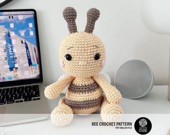 Bee Amigurumi Crochet Pattern PDF – Bee Soft Toy, Stuffed Animal Tutorial