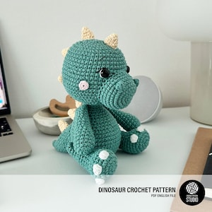 Dinosaur Amigurumi Crochet Pattern PDF – Dinosaur Soft Toy, Stuffed Animal Tutorial